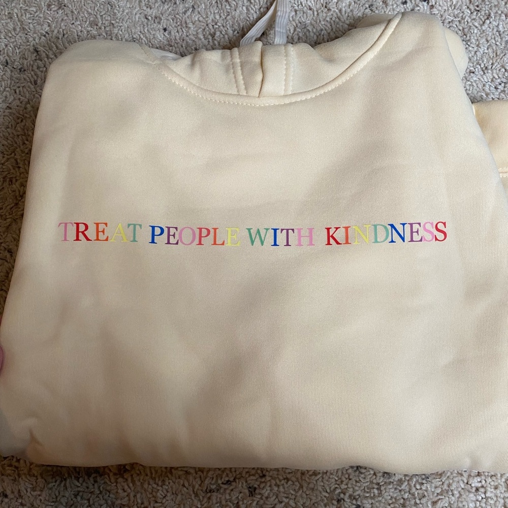 Khaki Unisex Treat People With Kindness hoodie